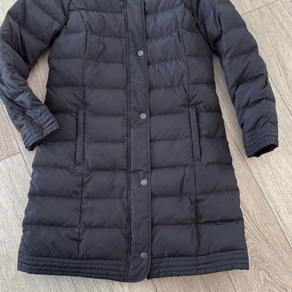 J. Jill Down puffer long jacket size xsmall black - Picture 2 of 8